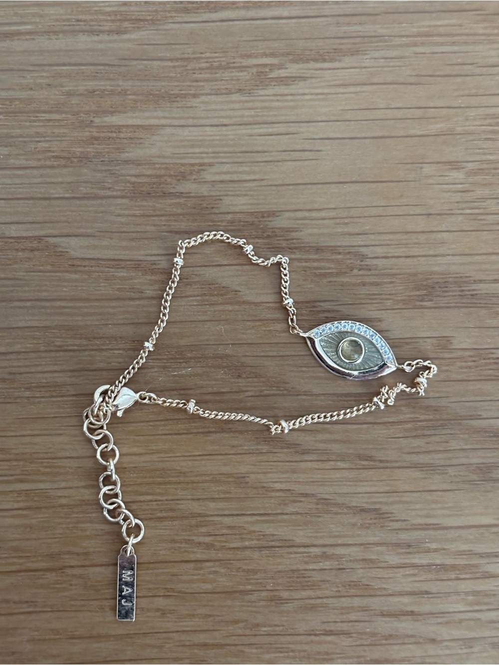 Melanie Auld Gold Vermeil Evil Eye Bracelet